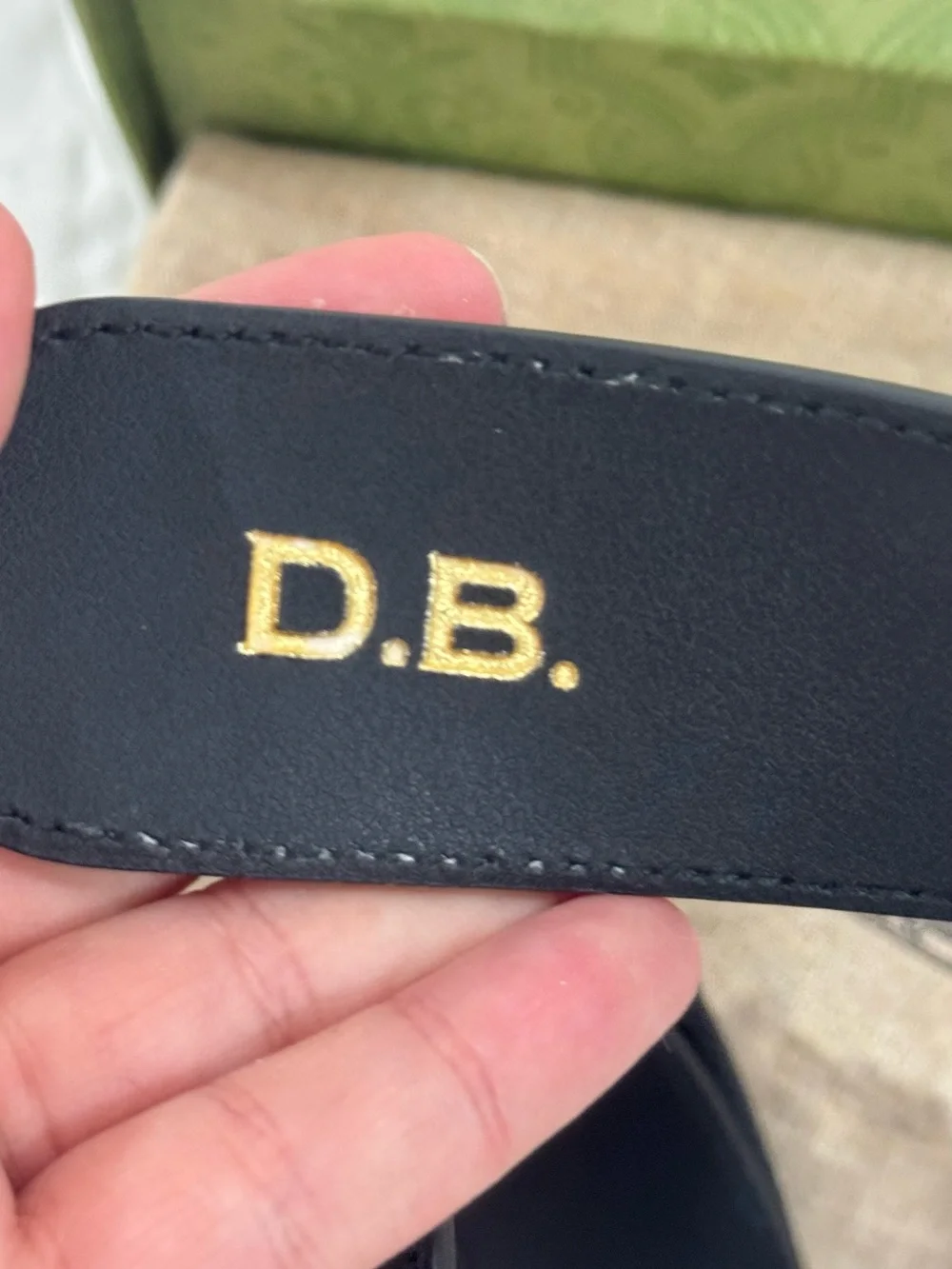 Gucci Black Leather Belt with Gold Double G Buckle